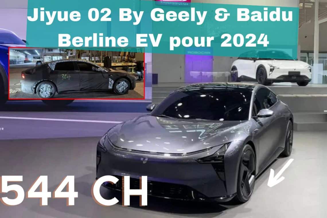 jiyue 02 de geely & baidu la berline électrique de 544 ch en préparation pour 2024