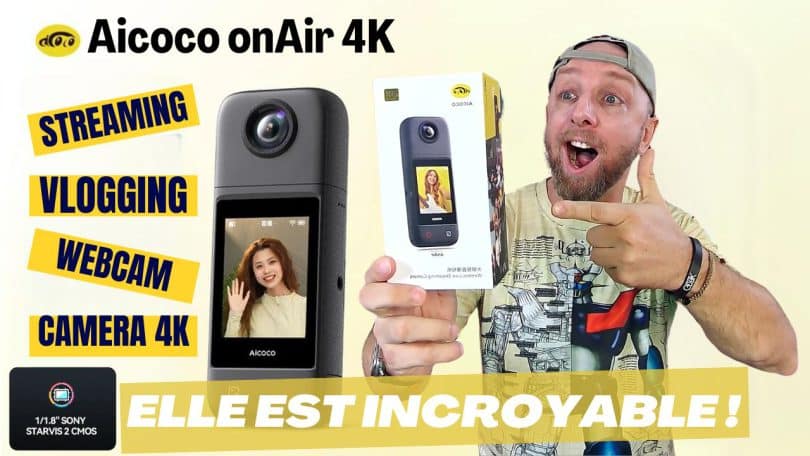 la caméra 4k avec capteur exceptionnel ,streaming, vlogging et webcam en un , aicoco onair 4k 2