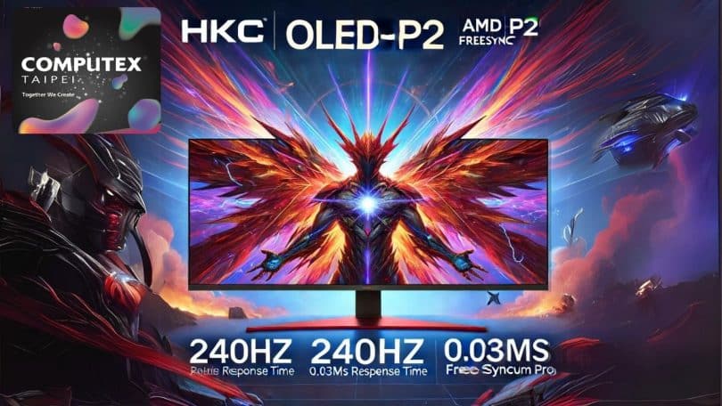 le nouvel écran pc hkc oled p2 49 à 240hz et 0,03ms au computex 2024 !