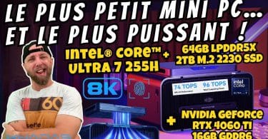 le plus petit mini pc… et le plus puissant ! ultra 7, 64gb, 2tb + rtx 4060 ti !