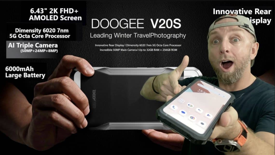 le téléphone robuste que tu voulais avec d6020 5g, double amoled, 50+20mp samsung et bien plus , le doogee v20s