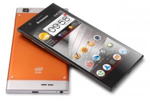 smartphone android lenovo k900 de couleur orange