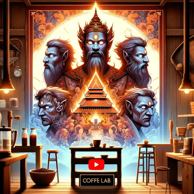 les mystères du géant aux 4 visages dévoilés chez le dr khun kawee ,quand le café rencontre le mysticisme