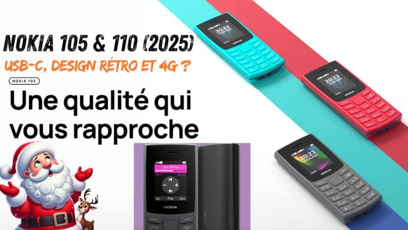 les nokia 105 et 110 4g de 2025 débarquent avec usb c et simplicité intemporelle !