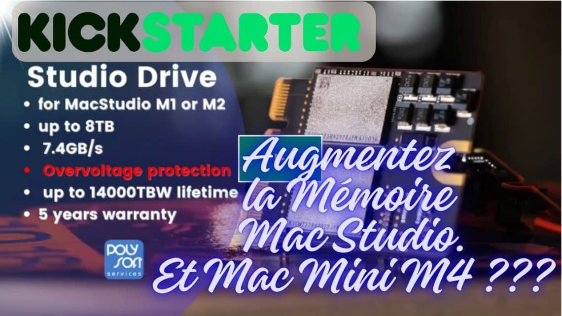 mac mini m4 & mac studio , un projet kickstarter pour élargir la mémoire arrive !