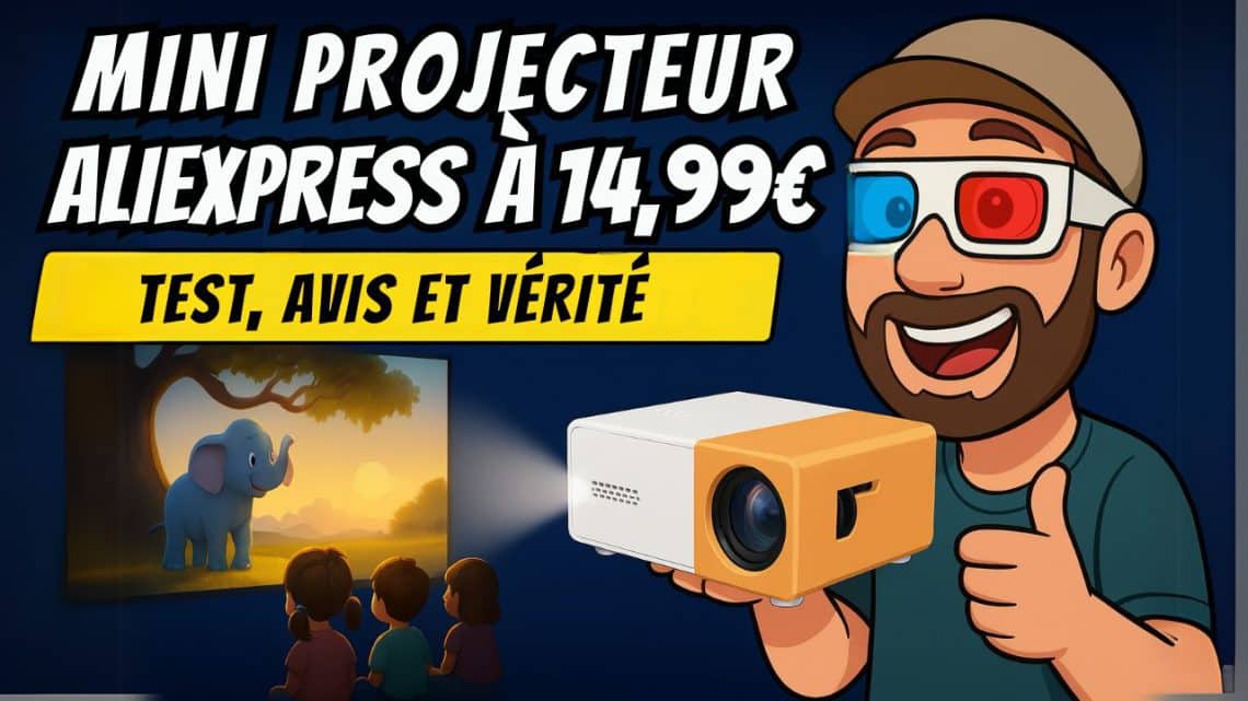 mini projecteur aliexpress à 14,99€ youtube