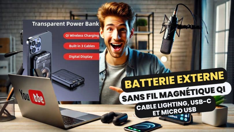 mon expérience de 10 jours avec la batterie externe magnétique multi câbles à charge rapide.