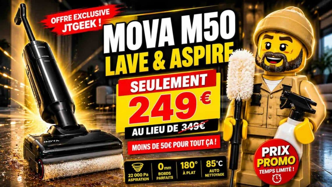 mova m50 test et avis bon plan jtgeek à 249 € pour ce balai aspirateur laveur 22 000 pa