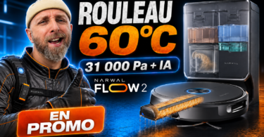 narwal flow 2 rouleau laveur extensible 60°c, ia et 31 000 pa… vignette
