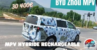 nouveau mpv byd espionné en chine ,probablement nommé zhou à partir de 30 400 €