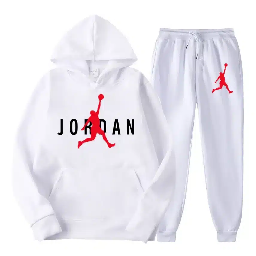 nouvel ensemble jordan sweat à capuche & pantalon dès 17,55€ sur aliexpress blanc