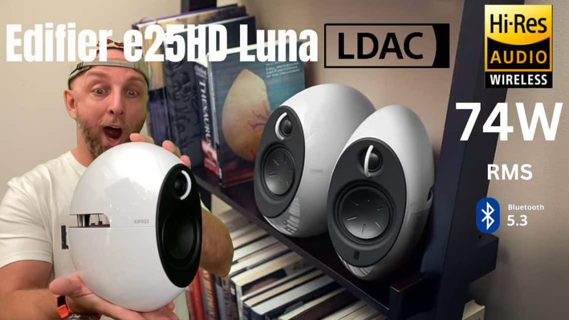 nouvelle enceinte bibliothèque bt hi res audio et ldac, les edifier luna e25hd 2.0
