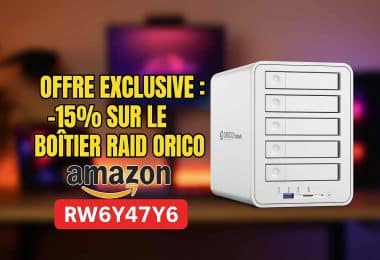 offre exclusive de 15% sur le boîtier raid 5 baies orico