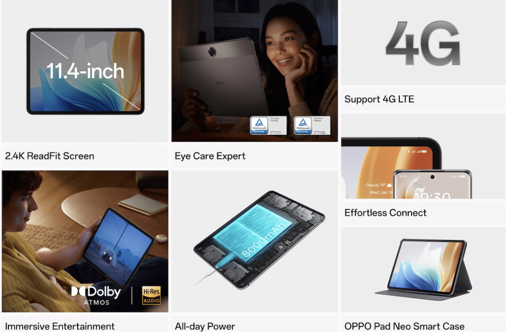 oppo pad neo details