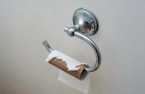 rouleau de papier toilette vide