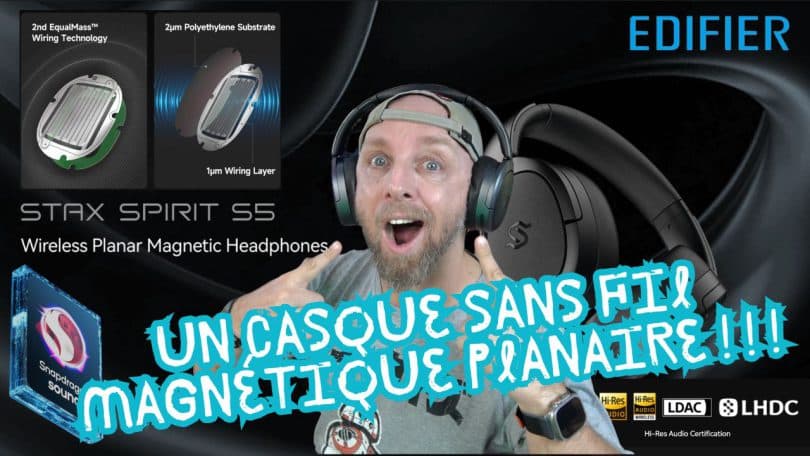 plongez dans le son hi res avec le casque sans fil edifier stax spirit s5 , hp magnétique et 80h d'autonomie