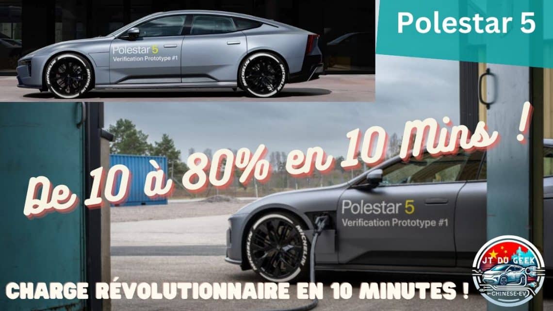 polestar 5 ,chargement éclair de 10 à 80% en 10 min !
