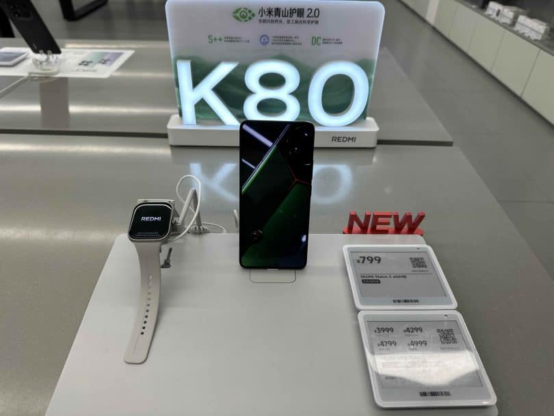 prise en main des red;i k80,k80 pro et redmi watch 5 en magasin chine