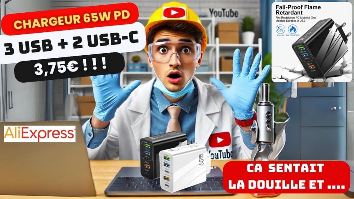 que vaut vraiment ce chargeur usb c 65w à 5€ sur aliexpress ?