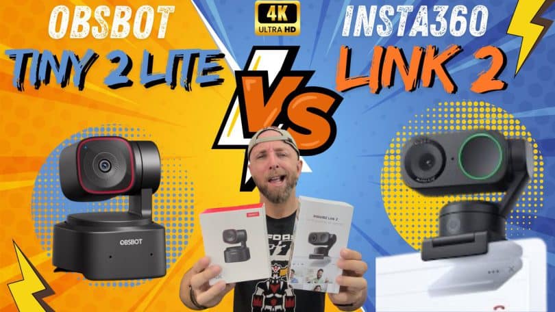 quelle est la meilleure webcam 4k ptz alimentée par ia ,obsbot tiny 2 lite vs insta360 link 2 ?