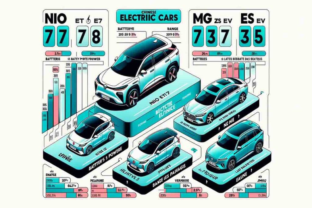 Les modèles de voitures électriques chinoises en France