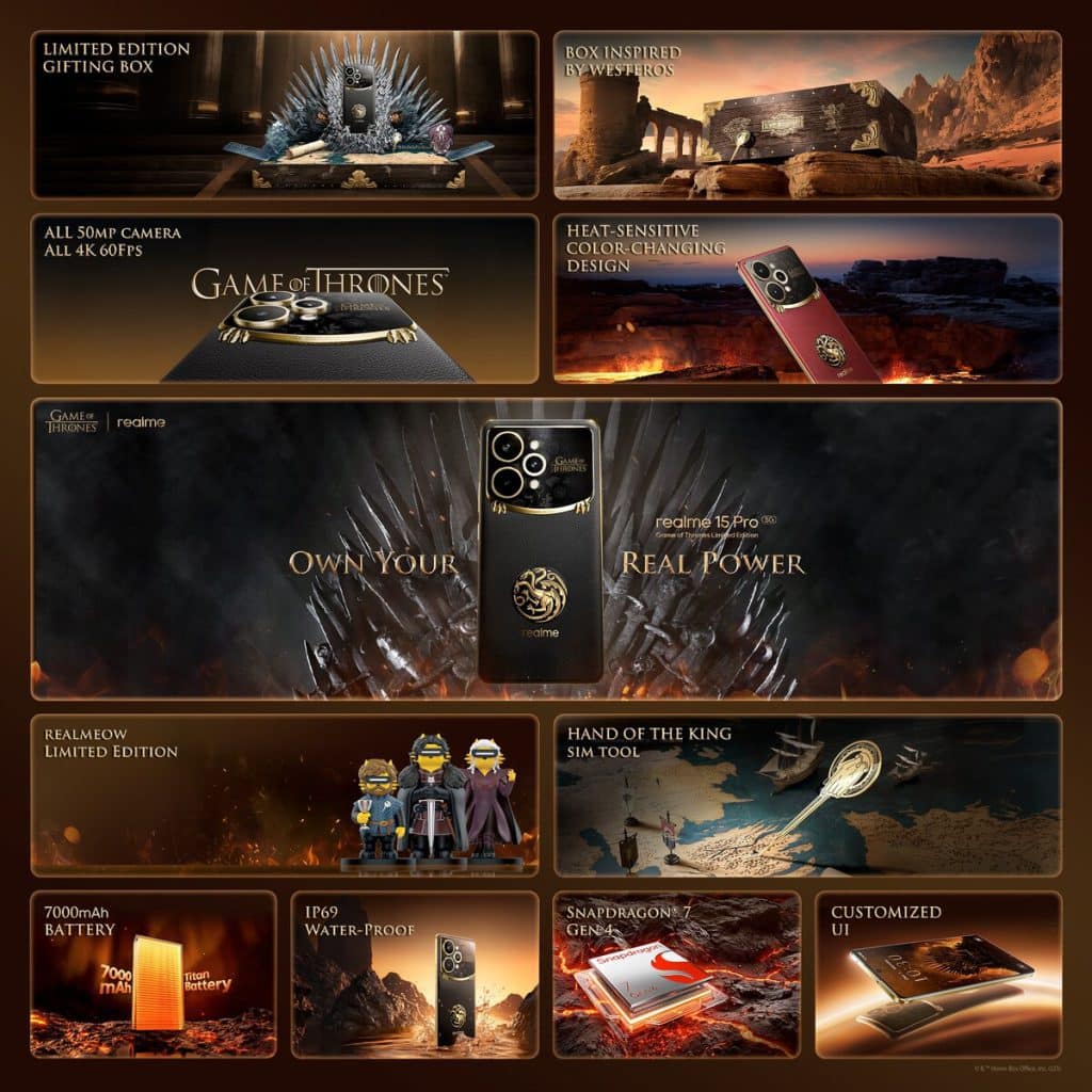 realme 15 pro game of thrones limited edition details