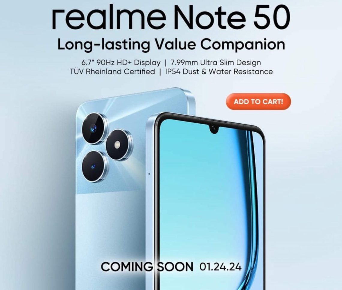 realme note 50 teaser