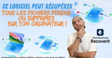 récupérez vos fichiers perdus ou supprimés en 1 clic avec wondershare recoverit ,simple et rapide !