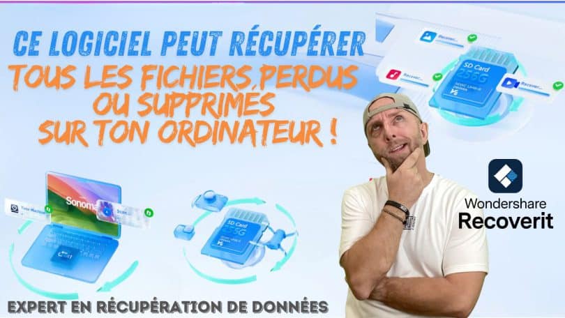 récupérez vos fichiers perdus ou supprimés en 1 clic avec wondershare recoverit ,simple et rapide !