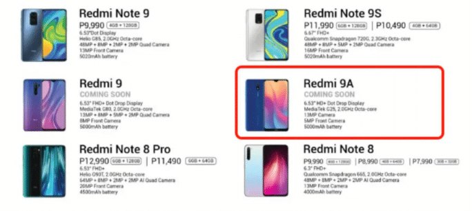 Redmi 9a Leak