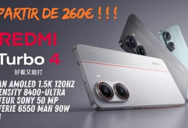 redmi turbo 4 , écran amoled 1.5k, dimensity 8400 ultra et batterie 6550 mah pour 260€ !