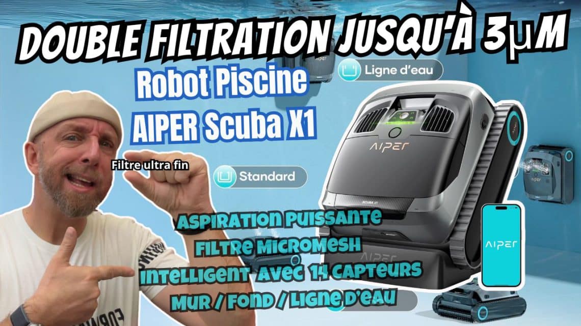 robot piscine aiper scuba x1 youtube