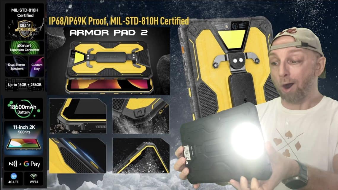 tablette robuste ultime et désirable ,ulefone armor pad 2 4g de 11 2k 18600 mah 48mp ….