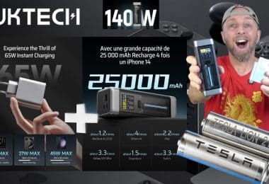 test de la batterie externe cuktech 25000mah 140w avec cellules tesla et chargeur gan 65w , le combo ultime !