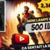 test de la mini lampe porte clés cob 500 lumens , puissante, compacte, et multifonction à 2,38€ !