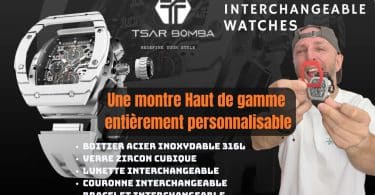 tsarbomba atomic , la montre haut de gamme personnalisable avec verre saphir et acier 316l !