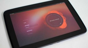 tablette équipée d'Ubuntu Touch
