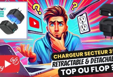 un chargeur secteur usams usb c avec câble rétractable et détachable , pratique et puissant à 35w, une bonne affaire ?