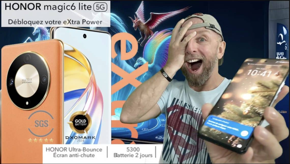 un smartphone magique à 299€,le honor magic6 lite 5g amoled incurvé 102hz,108mp,16+256 et sd 6 gen 1