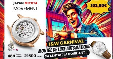 une montre de luxe automatique miyota à 100€ sur aliexpress , la i&w carnival, une affaire à saisir ?