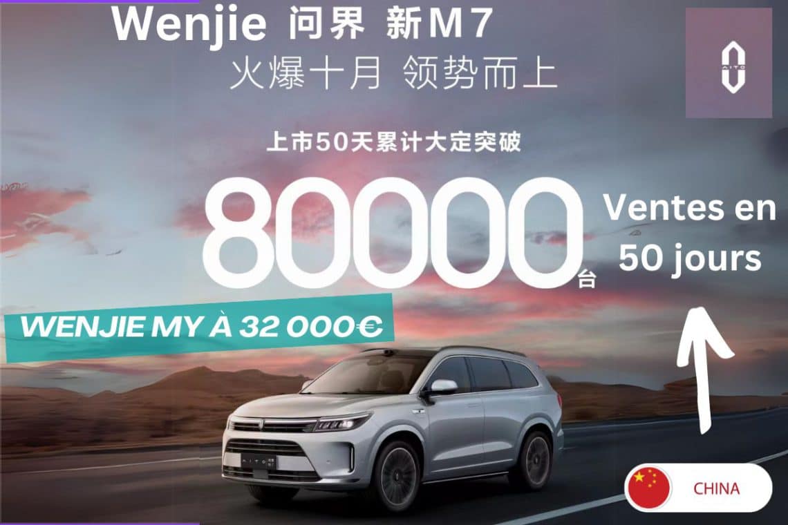 wenjie m7 à 32k€ 80 000 ventes en 50 jours!