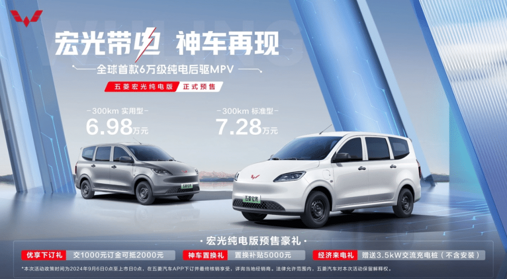 wuling hongguang ev prices