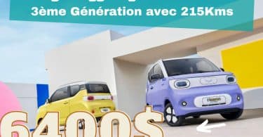 wuling hongguang mini ev macaron 3ème génération mignon et économique à 6 400 usd et 215kms