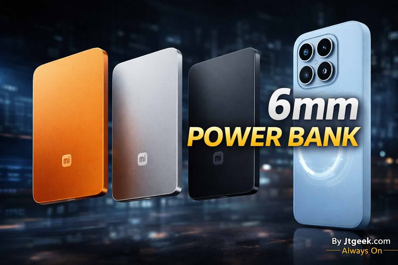 xiaomi lance une batterie externe magnétique ultra fine de 6 mm
