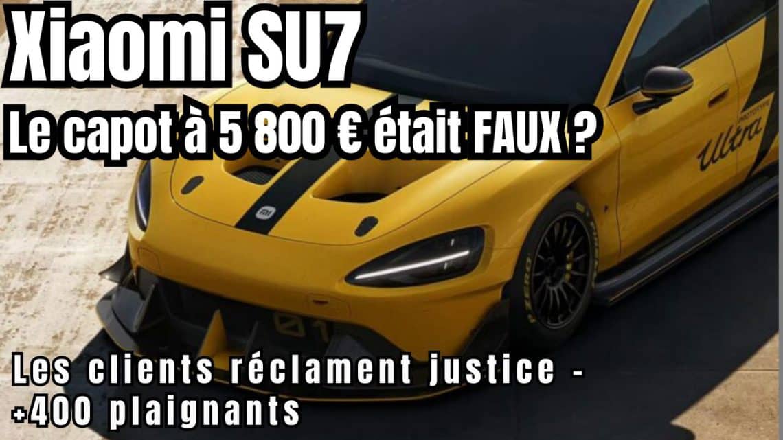 xiaomi su7 , le capot à 5 800 € était faux, youtube