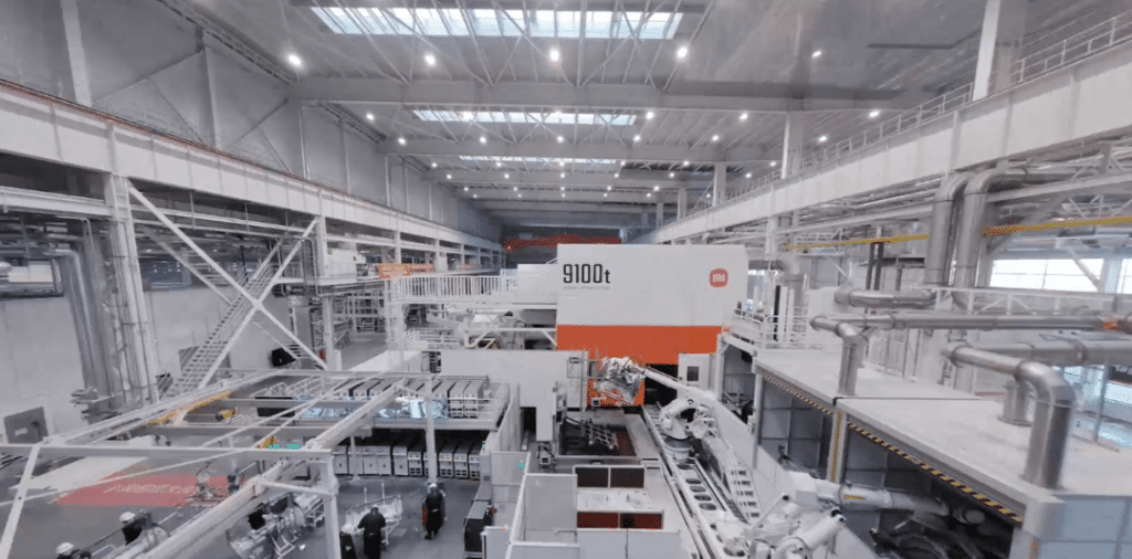 xiaomi su7 production giga press china