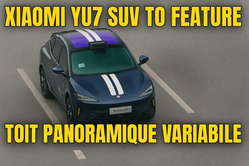 xiaomi yu7 et son toit violet