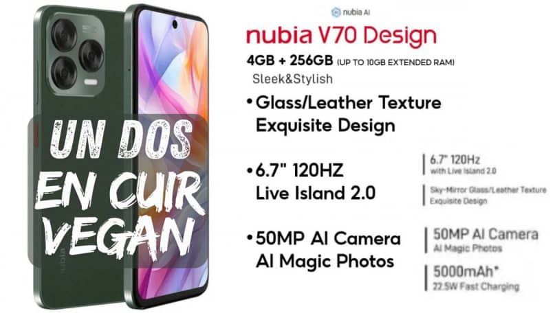 zte nubia v70 design